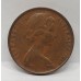 AUSTRALIA 1967 . TWO 2 CENTS COIN . FRILLED NECK LIZARD . UNCIRCULATED